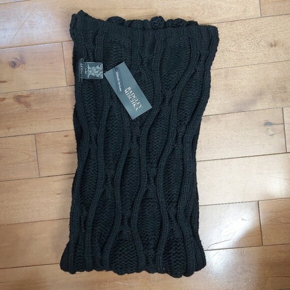 Badgley Mischka cableknit Hourglass scarf black - Picture 2 of 5